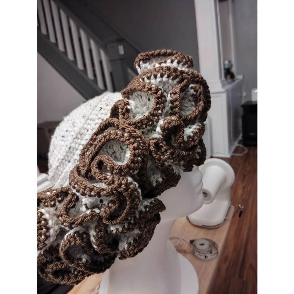 Crochet handmade one piece hat or cop top - Picture 10 of 12
